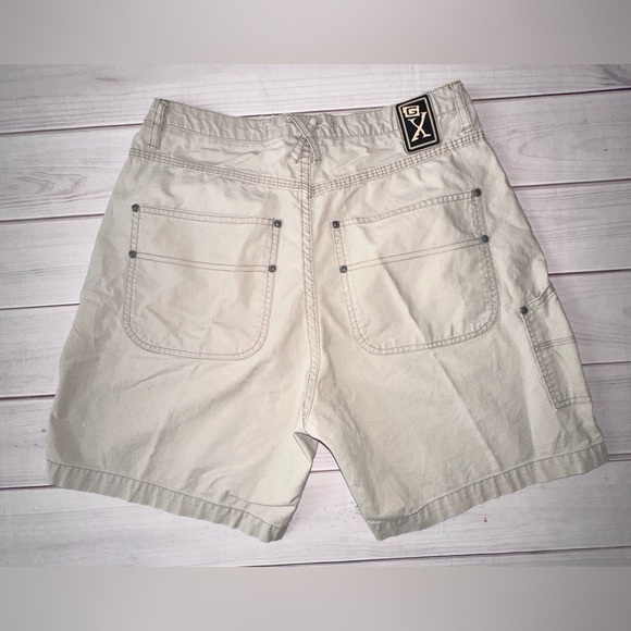 Vintage 90s Y2K Generation X Khaki Shorts | Size 9/10 Summer Retro Vintage Cute - Picture 2 of 7